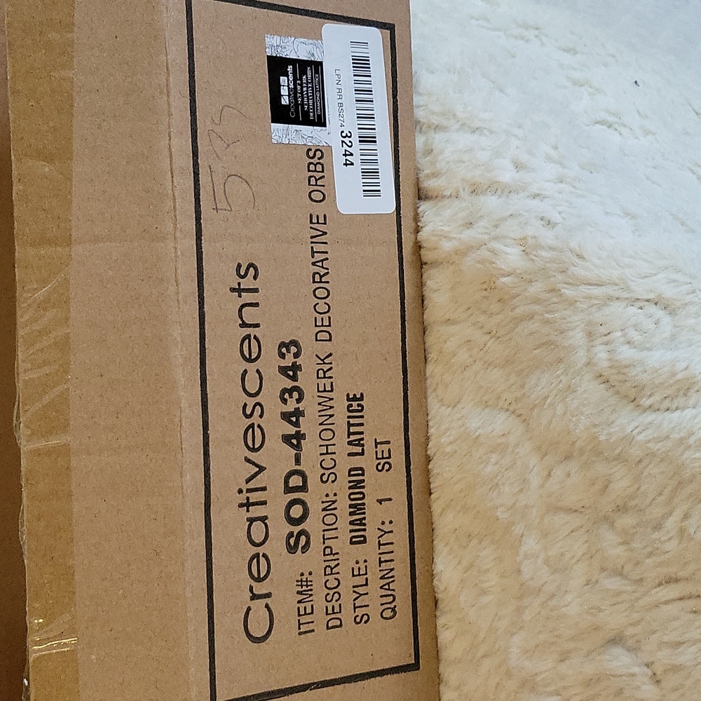 NWOT Creativescenst Schonwek Diamond Lattice Decorative Orbs Set of 3 OS - Picture 6 of 6